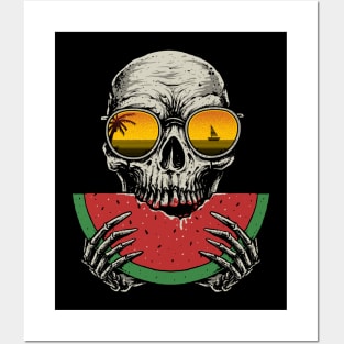 Watermelon Skull Posters and Art